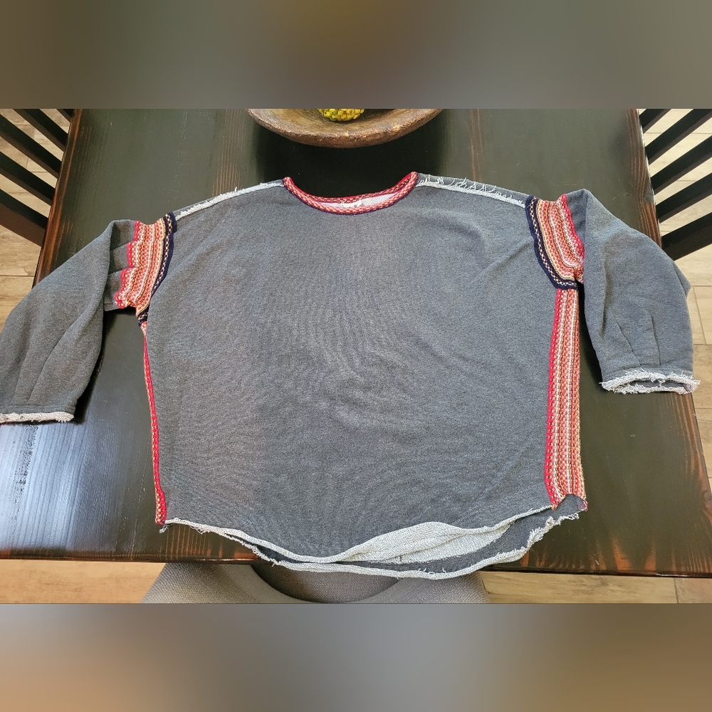 EUC Natural Life Charcoal Gray Oversized Sweatshirt S/M